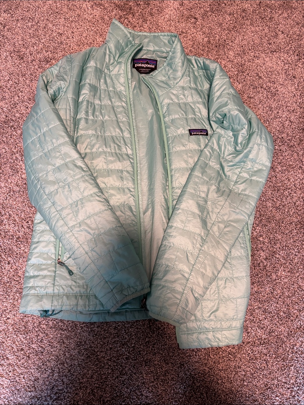 Patagonia Women's Light Quilted Puffer Jacket - Seafoam Green